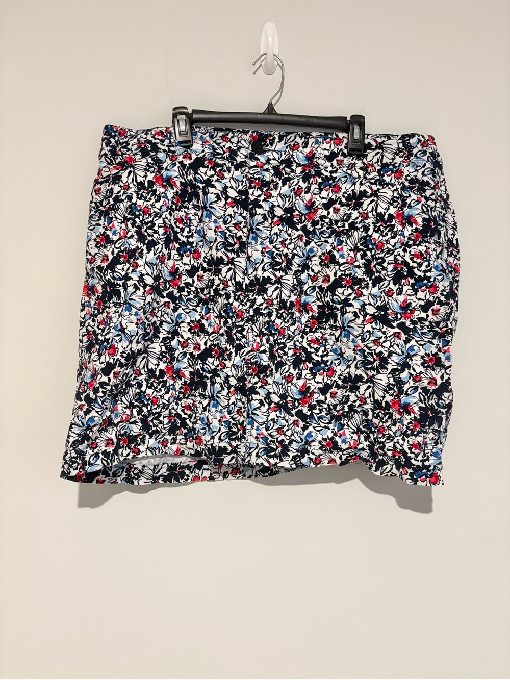 CJ Banks floral Skort Multi Color Pockets blue red size 20W